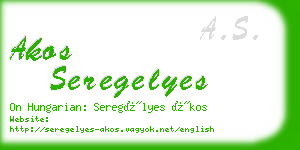 akos seregelyes business card